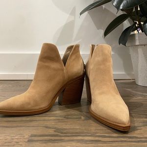 Vince Camuto Tan Suede Booties